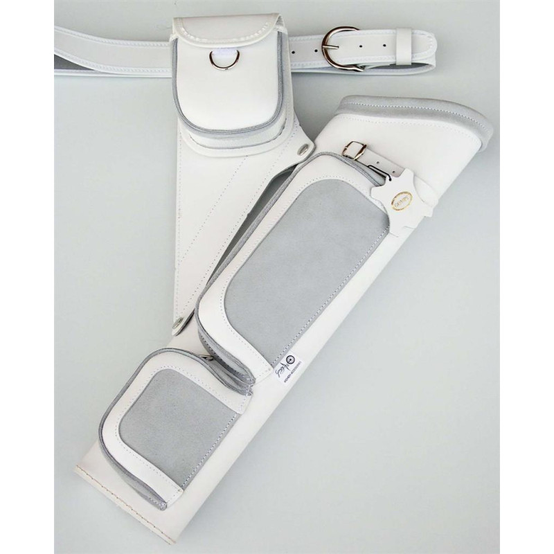 GOMPY TARGET QUIVERS PT17 ELITE LEATHER RH WHITE