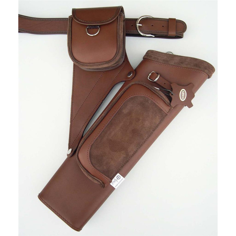 GOMPY TARGET QUIVERS PT18 ELITE LEATHER RH BROWN