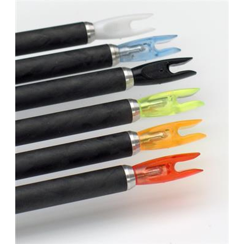 FLEXARCHERY PIN NOCKS FLEX F2 LARGE GROOVE FLUOR GREEN 12/PK