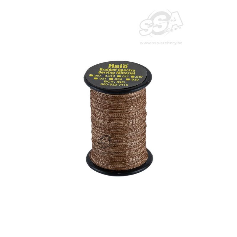 BCY SERVING MATERIAL BRAIDED HALO DIA .017" JIG DARK BROWN