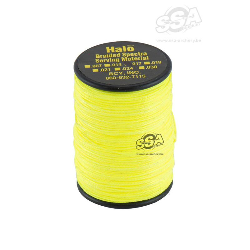 BCY SERVING MATERIAL BRAIDED HALO DIA .017" JIG FLO.YELLOW