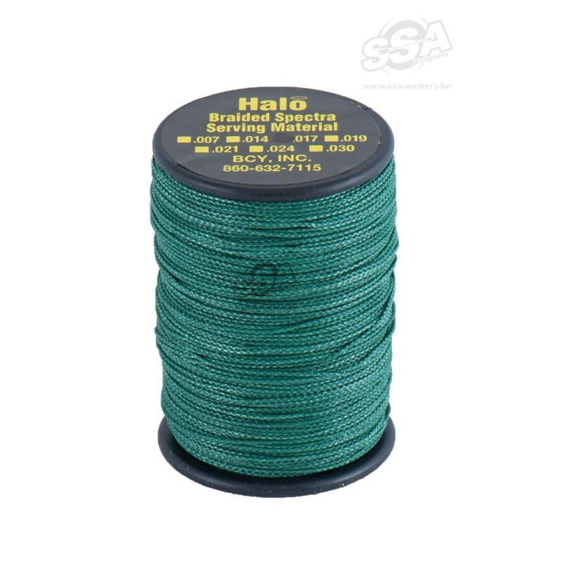 BCY SERVING MATERIAL BRAIDED HALO DIA .017" JIG GREEN