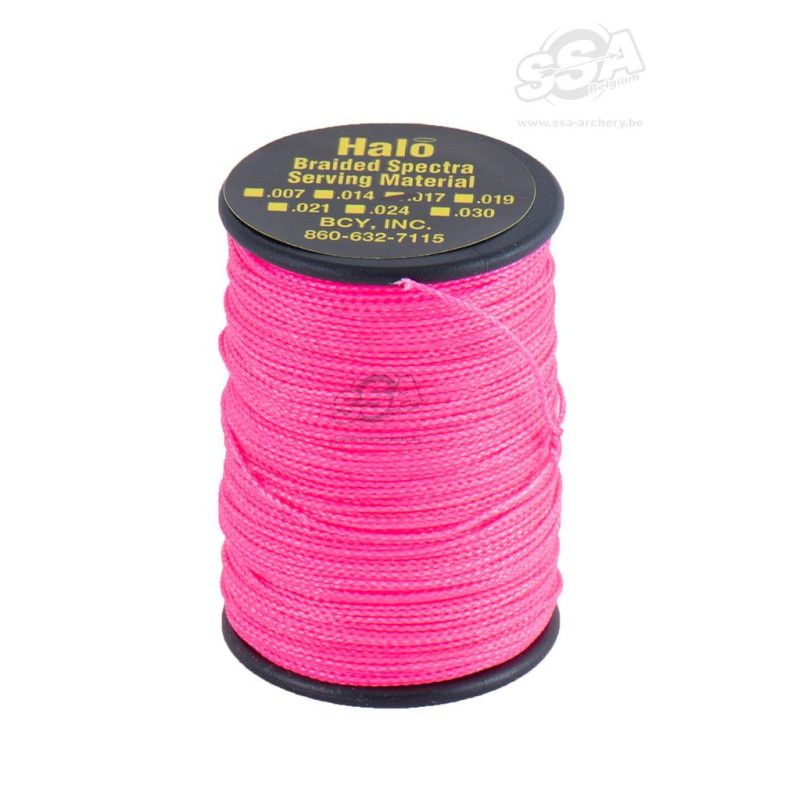 BCY SERVING MATERIAL BRAIDED HALO DIA .017" JIG PINK