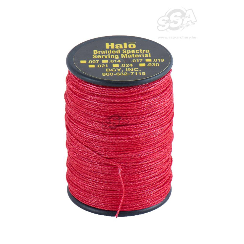 BCY SERVING MATERIAL BRAIDED HALO DIA .017" JIG RED