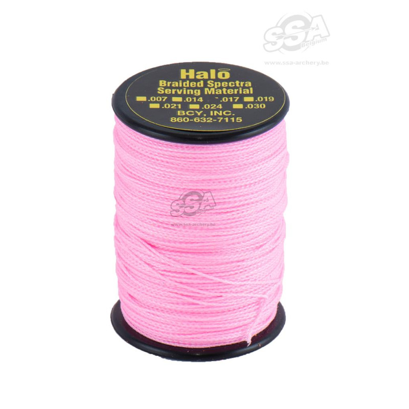 BCY SERVING MATERIAL BRAIDED HALO DIA .019" JIG LIGHT PINK
