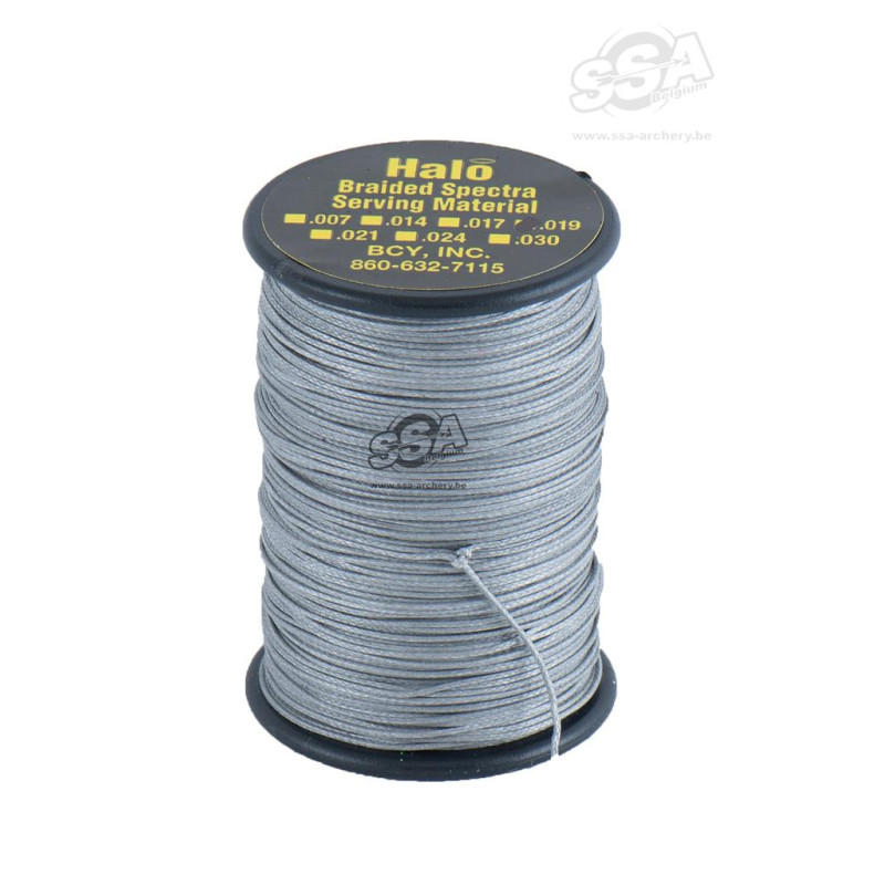 BCY SERVING MATERIAL BRAIDED HALO DIA .019" JIG SILVER