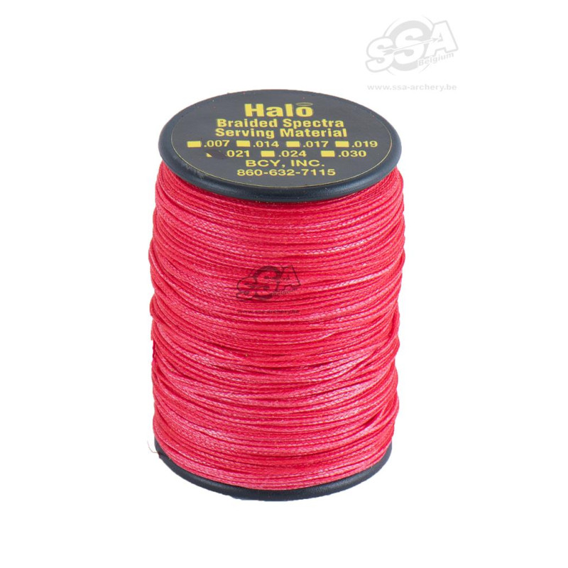 BCY SERVING MATERIAL BRAIDED HALO DIA .021" JIG RED
