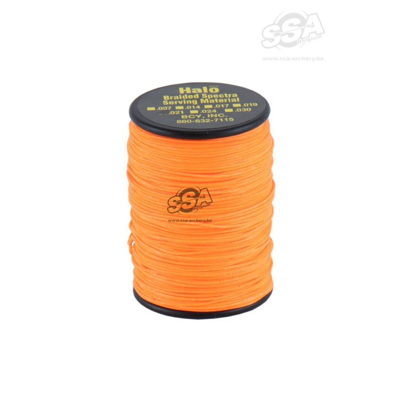 BCY SERVING MATERIAL BRAIDED HALO DIA .024" JIG SUNSET ORANGE
