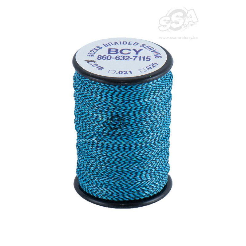 BCY SERVING MATERIAL BRAIDED *62XS 018 1LBS BLACK/ROYAL BLUE