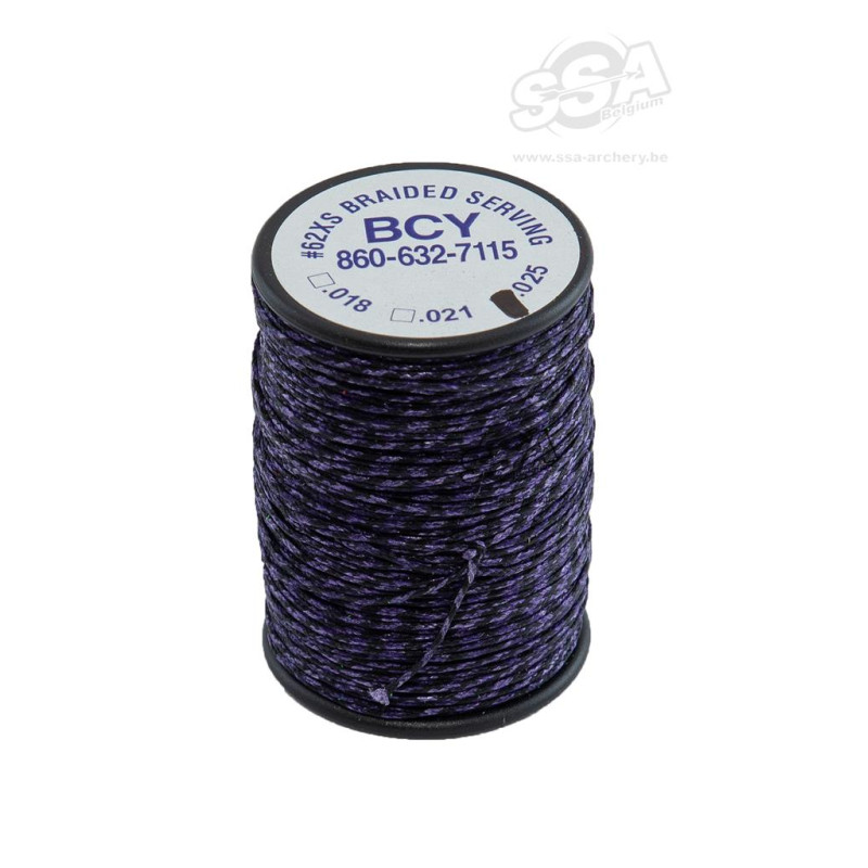 BCY SERVING MATERIAL BRAIDED *62XS 021 1LBS BLACK/PURPLE