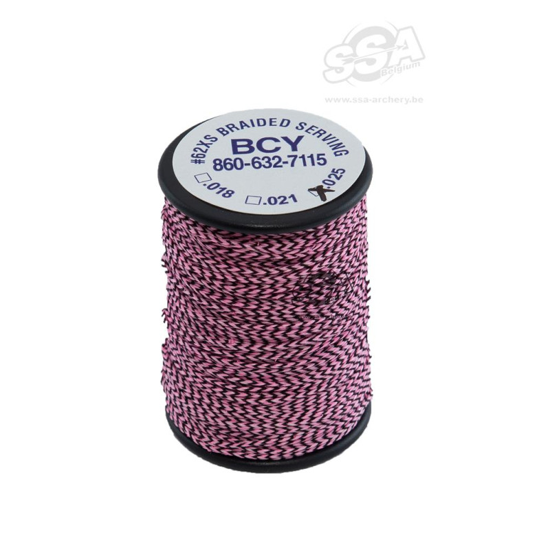 BCY SERVING MATERIAL BRAIDED *62XS DIA .025" JIG LIGHT PINK