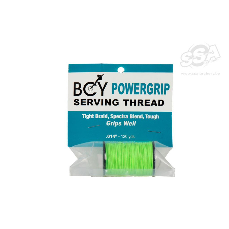 BCY SERVING MATERIAL POWERGRIP CENTERSTRING OR ENDLOOP 018 JIG FLUO GREEN