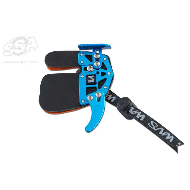 WNS OLYMPIC RECURVE TAB WITH ANCHOR PAD COW-HIDE LEATHER RH MEDIUM BLUE