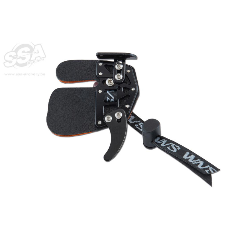 WNS OLYMPIC RECURVE TAB WITH ANCHOR PAD COW-HIDE LEATHER RH MEDIUM BLACK