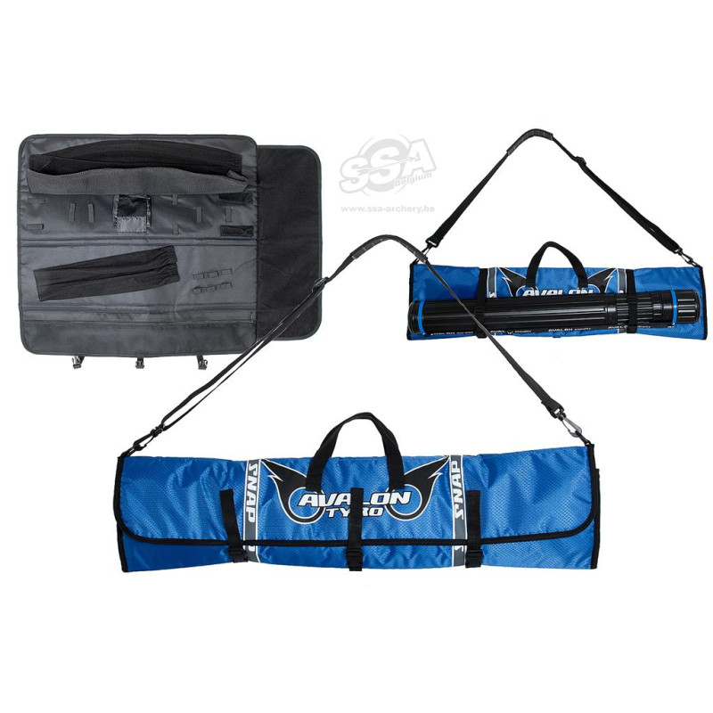 AVALON RECURVE SOFT CASE TYRO SNAP 3 FOLDING LEVELS + ARROW TUBE BLUE