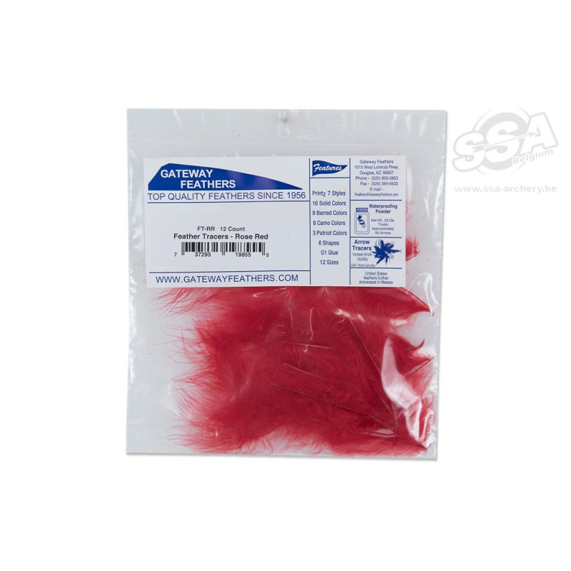 GATEWAYFEATHERS FEATHERS TRACER RED 12/PK