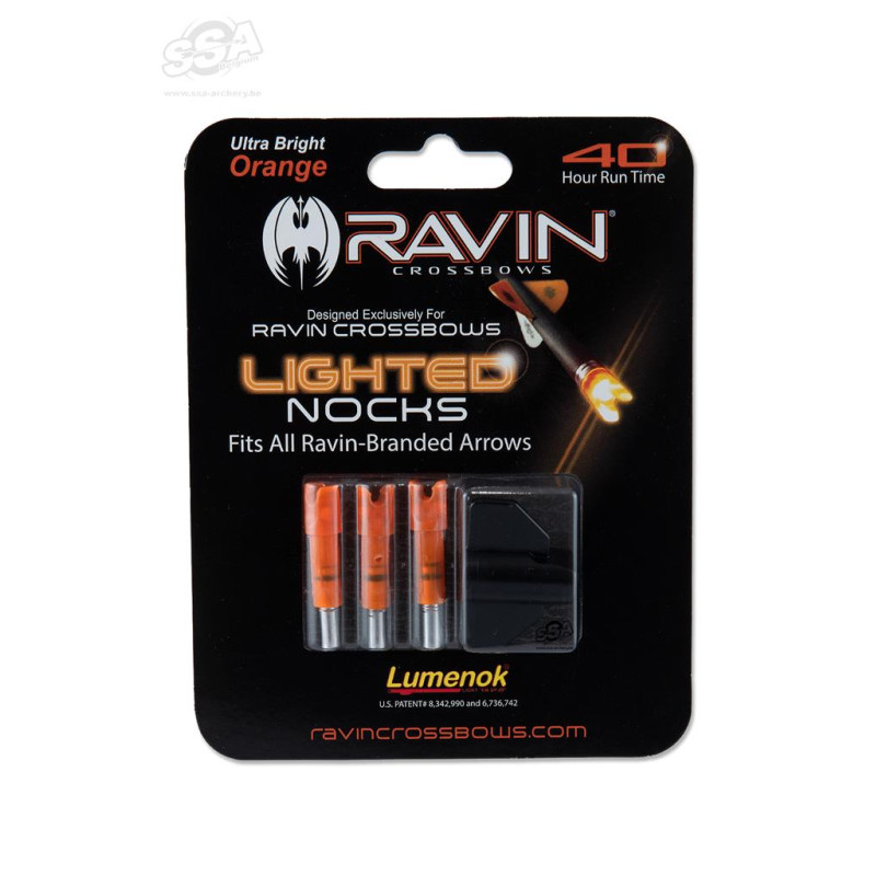 RAVIN LIGHTED NOCKS ORANGE FOR RAVIN ARROWS ONLY 3/PK