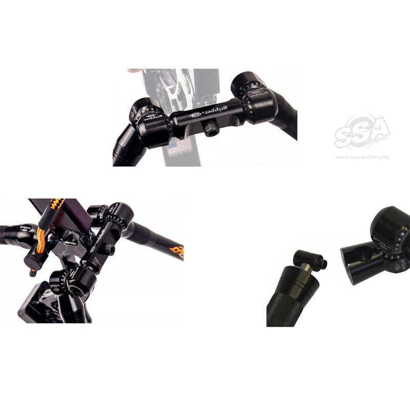 AAE V-BARS GRIPPER DOUBLE  w/ QUICK DETACH SYSTEM 5/16 BLACK