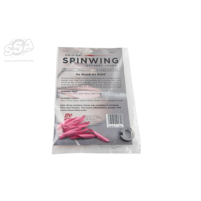 SPINWING SPIN VANES ROUND 1-3/4 INCH RH PINK-PACKAGE OF 50 PCS