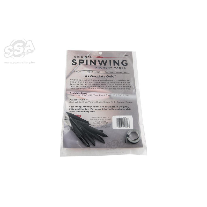 SPINWING SPIN VANESROUND 2 INCH RH BLACK-PACKAGE OF 50 PCS