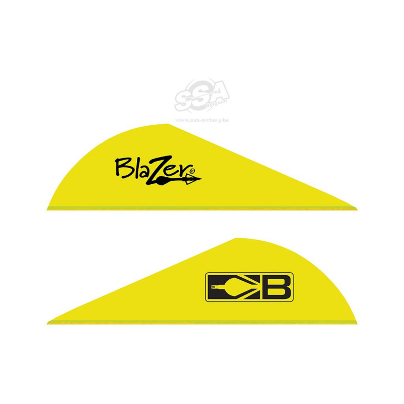 BOHNING VANES BLAZER 2"  NEON/YELLOW  100/PK