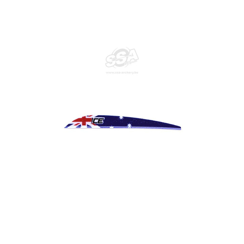 BOHNING VANES ICE COMPOUND 3" AUSTRALIAN FLAG 100/PK