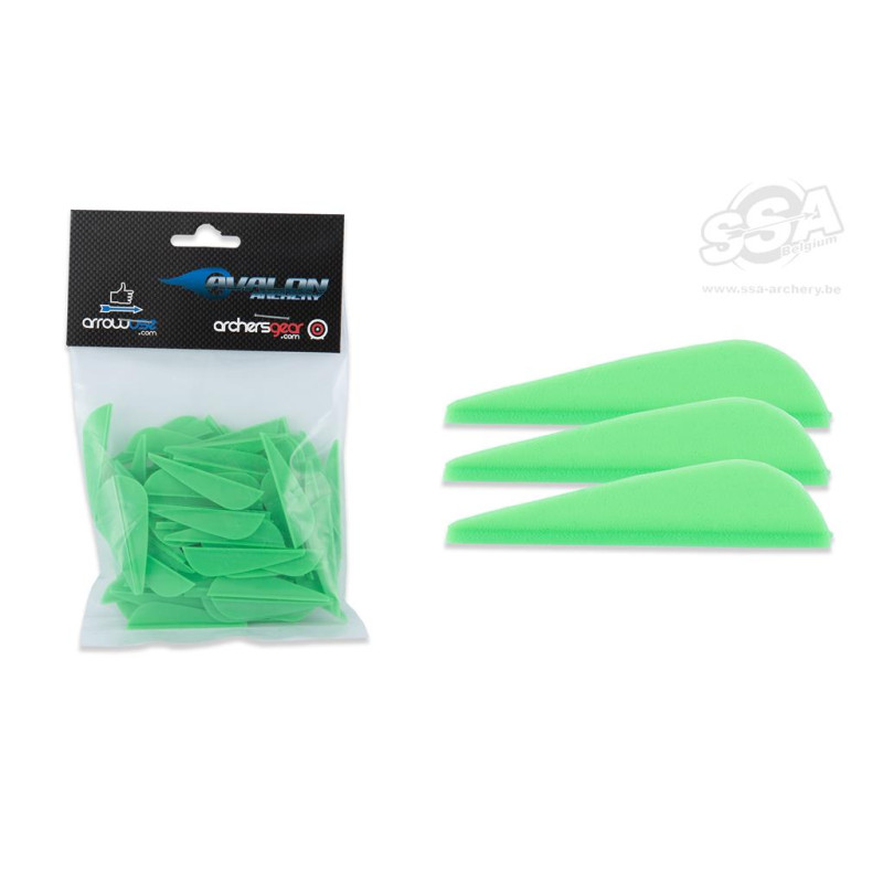 AVALON VANES FOR COMPOSITE/HYBRID 1.75" GREEN     100/PK