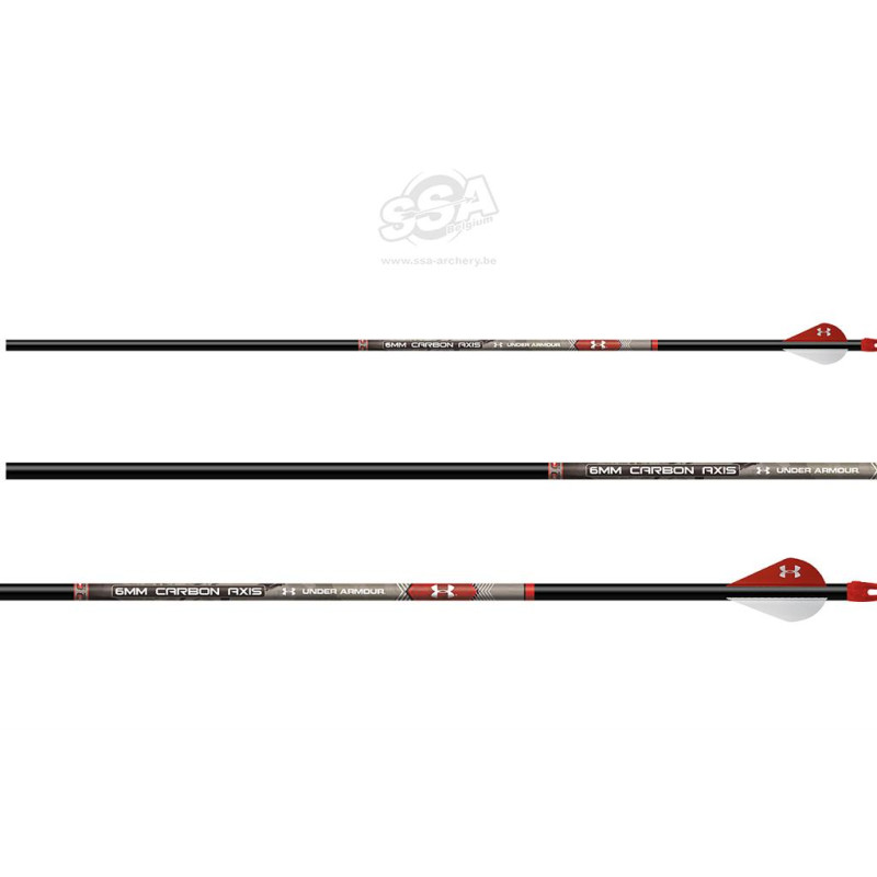 EASTON AXIS UNDER ARMOUR 500 RED H-NOCK H INSERT 6MM 2" BLAZER VANES 72/PK ARROWS