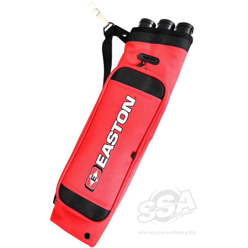 EASTON TARGET QUIVERS  FLIPSIDE 3-TUBE QUIVER R/L RED NO BELT INCLUDED