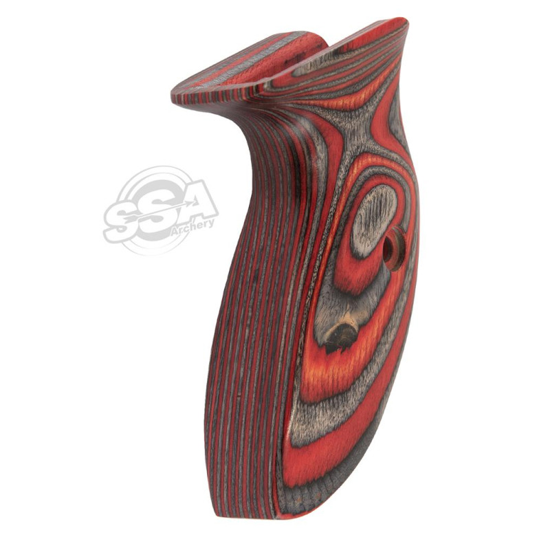 KINETIC GRIPS IN WOOD ARIOS / NOVIUS / MEOS / VYGO RH GRAY/RED