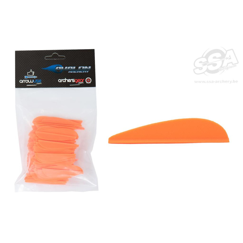 AVALON VANES FOR TYRO ARROW 2.0" ORANGE 100/PK