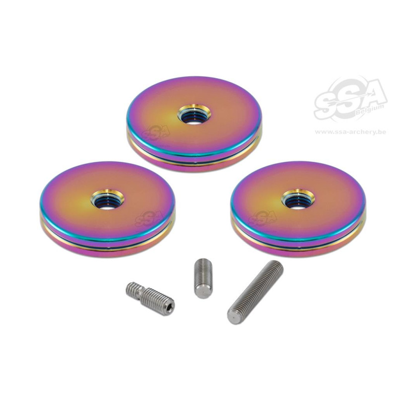 WIAWIS DISC COLOR WEIGHT 40G 3EA SET RAINBOW