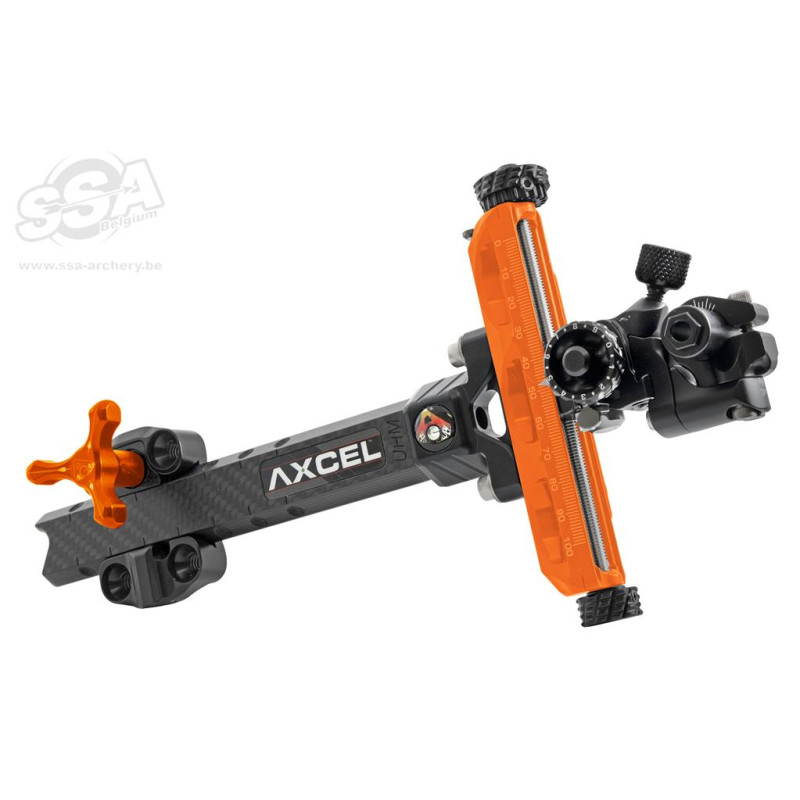 AXCEL COMPOUND SIGHTS ACHIEVE XP UHM CARBON BAR / EXT 6" LH ORANGE/BLACK