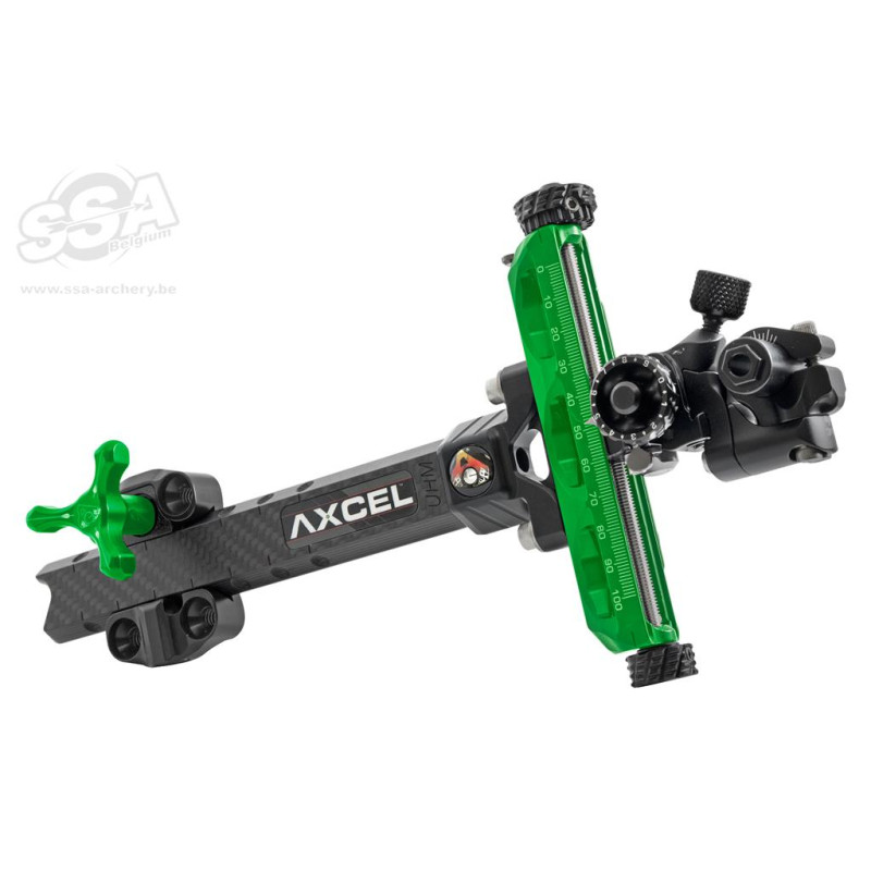 AXCEL COMPOUND SIGHTS ACHIEVE XP UHM CARBON BAR / EXT 6" RH GREEN/BLACK