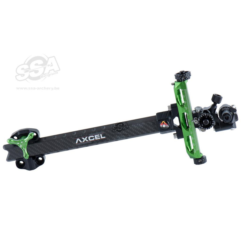 AXCEL COMPOUND SIGHTS ACHIEVE XP UHM CARBON BAR / EXT 9" RH GREEN/BLACK