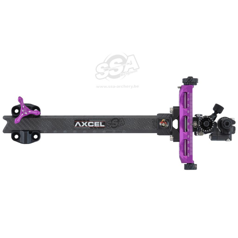 AXCEL COMPOUND SIGHTS ACHIEVE XP UHM CARBON BAR / EXT 9" RH PURPLE/BLACK