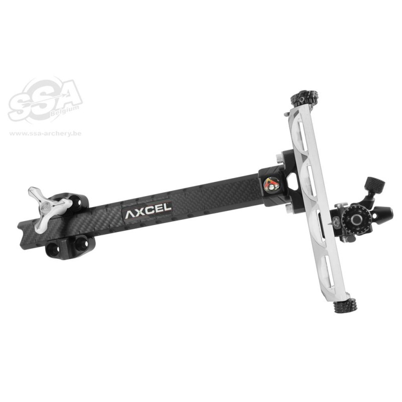 AXCEL RECURVE SIGHTS 8-32"ACHIEVE XP UHM CARBON BAR / EXT 9" LH SILVER/BLACK