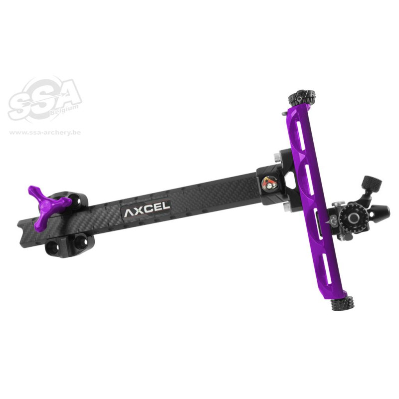 AXCEL RECURVE SIGHTS 8-32"ACHIEVE XP UHM CARBON BAR / EXT 9" LH PURPLE/BLACK