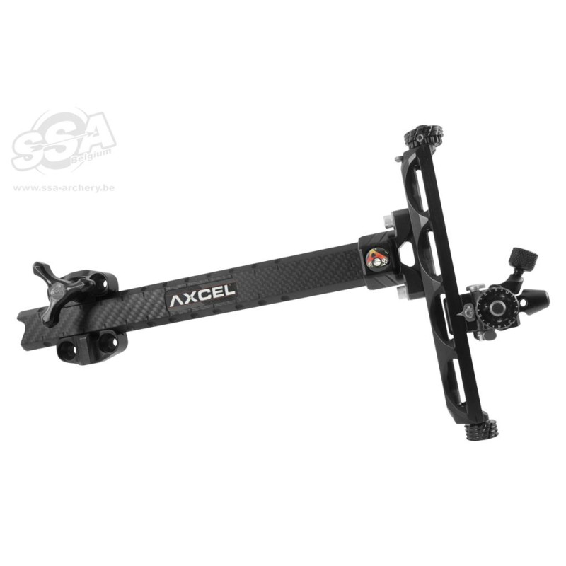 AXCEL RECURVE SIGHTS 8-32"ACHIEVE XP UHM CARBON BAR / EXT 9" RH BLACK/BLACK