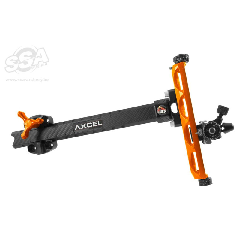 AXCEL RECURVE SIGHTS 8-32"ACHIEVE XP UHM CARBON BAR / EXT 9" RH ORANGE/BLACK