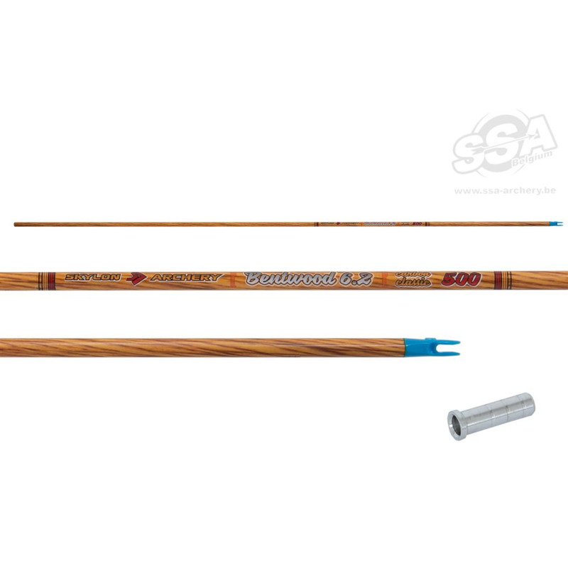 SKYLON SHAFT BENTWOOD ID6.2 500 / 33" WITH IN-NOCK AND INSERT 12/PK