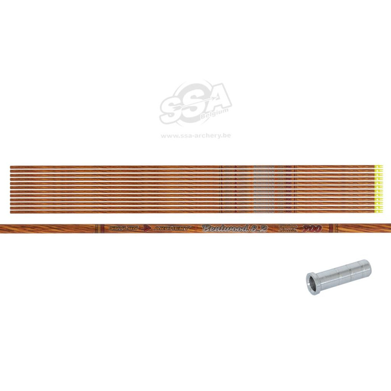 SKYLON SHAFT BENTWOOD ID6.2 700 / 33" WITH IN-NOCK AND INSERT 12/PK