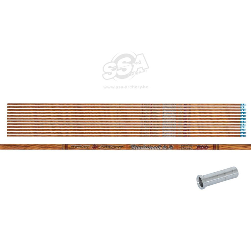 SKYLON SHAFT BENTWOOD ID6.2 800 / 33" WITH IN-NOCK AND INSERT 12/PK