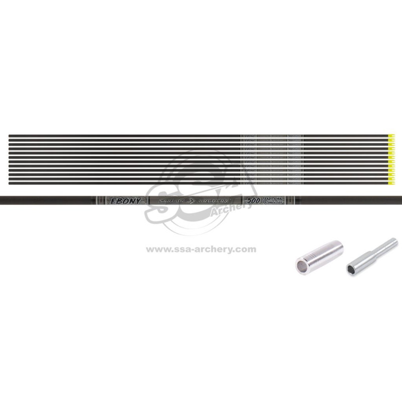 SKYLON SHAFTS EBONY ID5.2 500 / 33" WITH IN-NOCK AND INSERT 12/PK