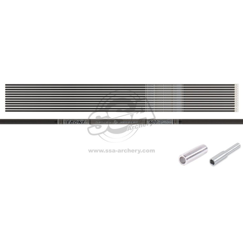 SKYLON SHAFTS EBONY ID5.2 600 / 33" WITH IN-NOCK AND INSERT 12/PK