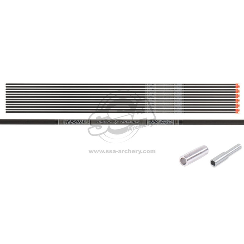 SKYLON SHAFTS EBONY ID5.2 700 / 33" WITH IN-NOCK AND INSERT 12/PK