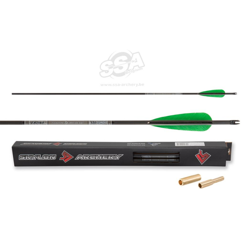 SKYLON ARROWS EBONY ID5.2 350 / 33" FEATHER 4" / IN-NOCK / INSERT 12/PK