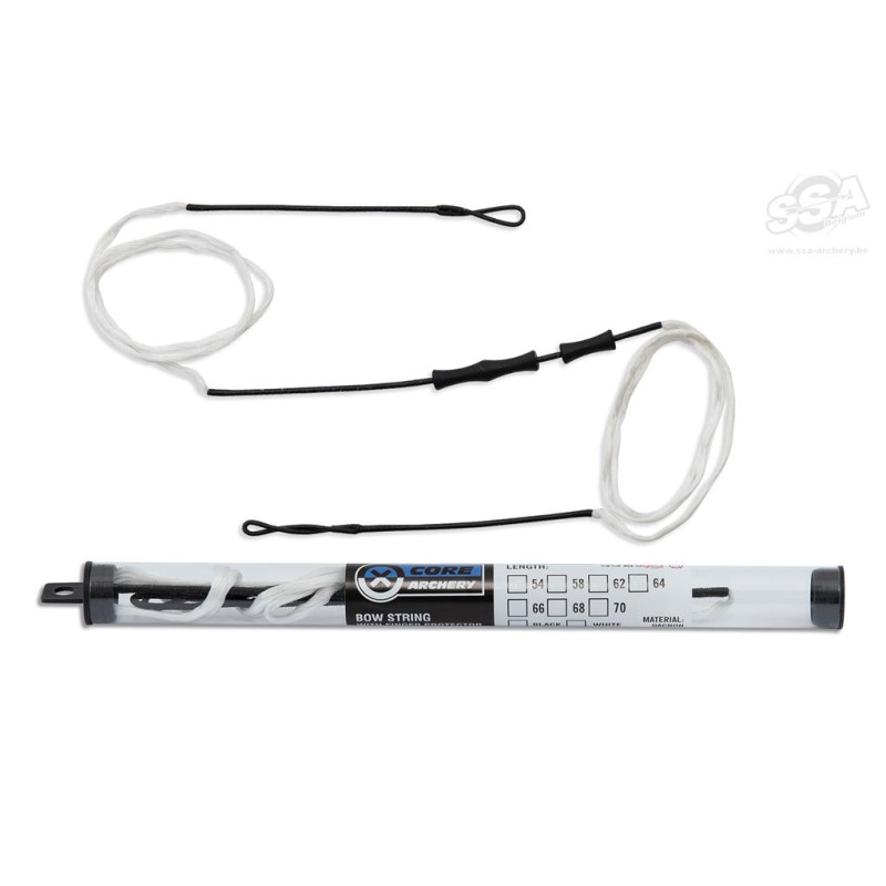 CORE RECURVE STRINGS DACRON WITH FINGERPROTECTION 64/12 WHITE