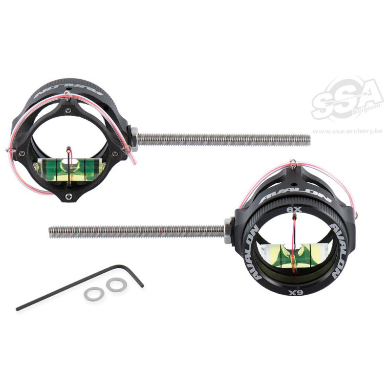 AVALON SCOPES WITH LENS TEC X 29mm - SUPERIOR ANTI-REFLECTIVE x6 LENS - RED FIBRE OPTIC