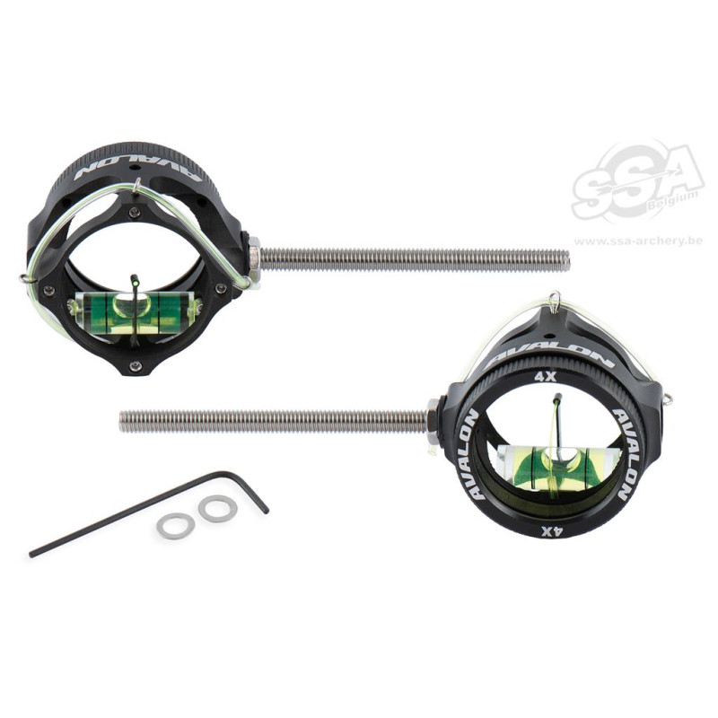 AVALON SCOPES WITH LENS TEC X 29mm - SUPERIOR ANTI-REFLECTIVE x4 LENS - GREEN FIBRE OPTIC